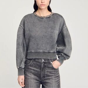 SANDRO
Jewellery Neck Sweatshirt in S/M